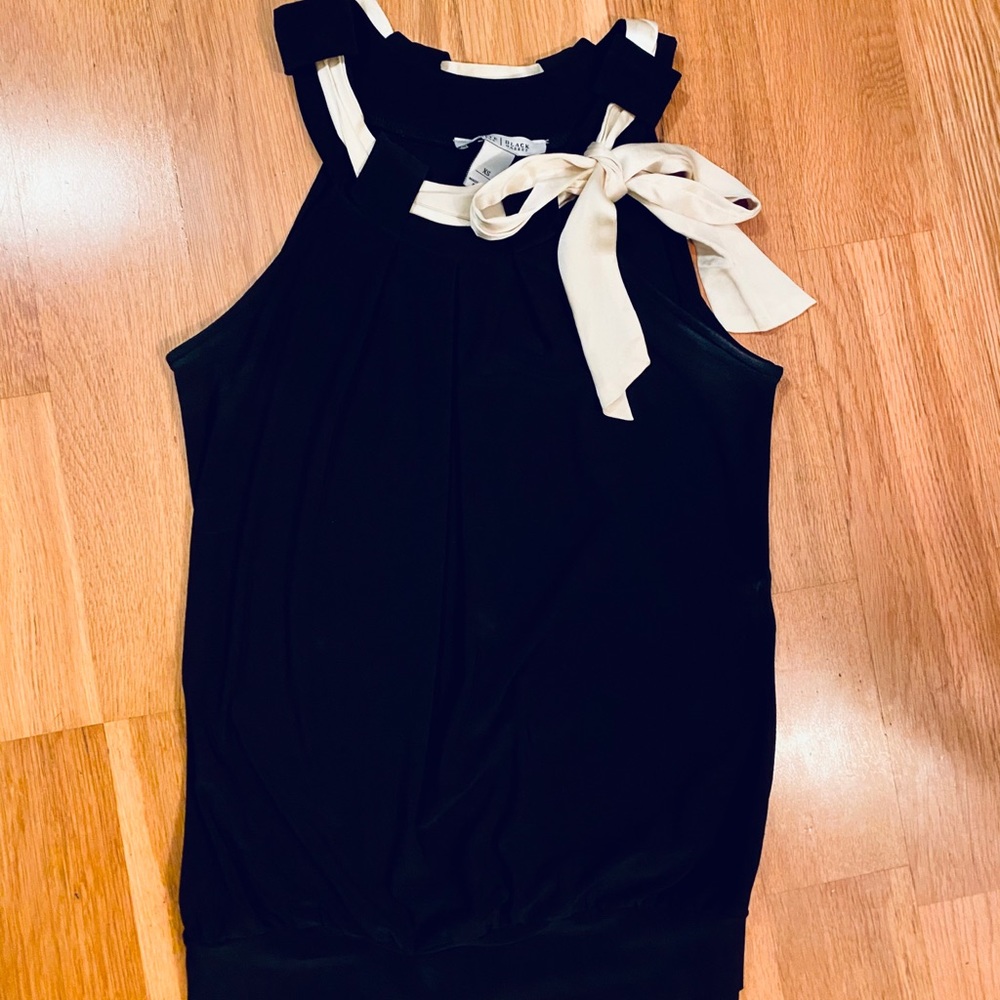 White House Black Market Tank w/ Silk Tie